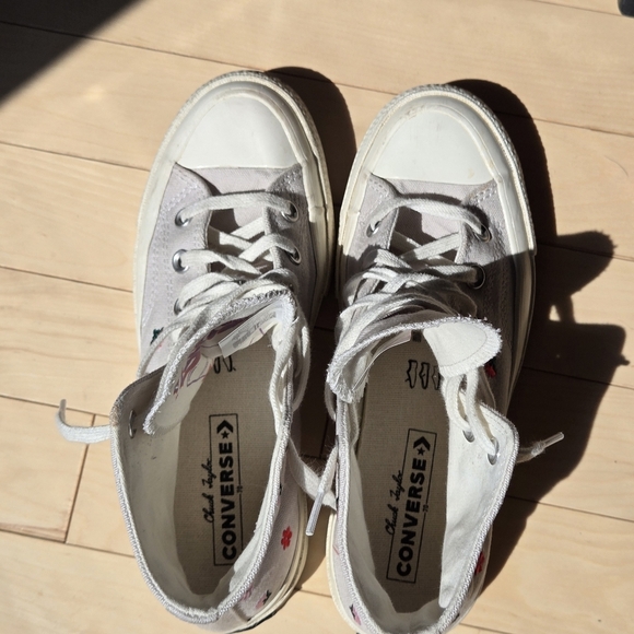 Converse Chuck 70 High Desert Sand Egret Floral Embroidary Size 7 - Picture 5 of 9